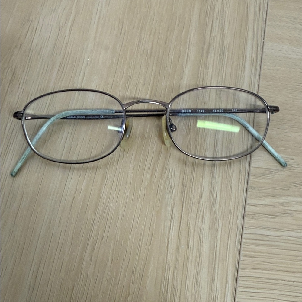 Giorgio Armani Silver and Green Eyeglasses